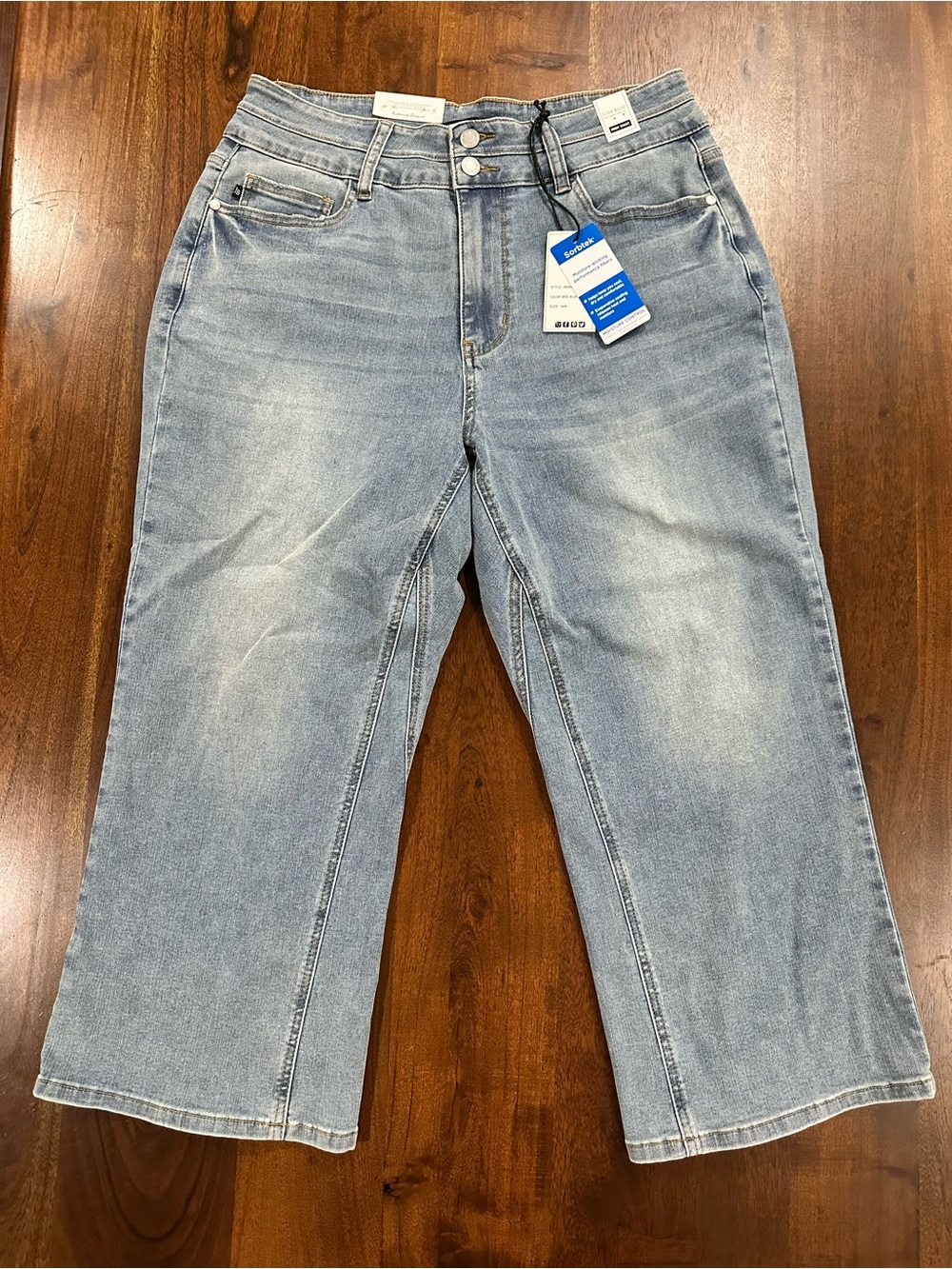 New! Judy Blue Wide Crop Jeans Size 14W